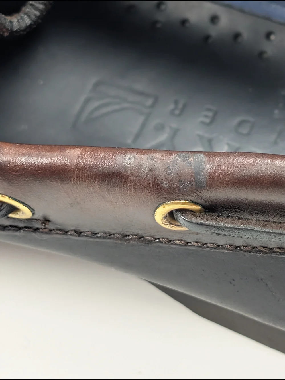 Sperry Top-Sider Original 2-Eye Boat Shoes Black Brown Leather Men 11 S
